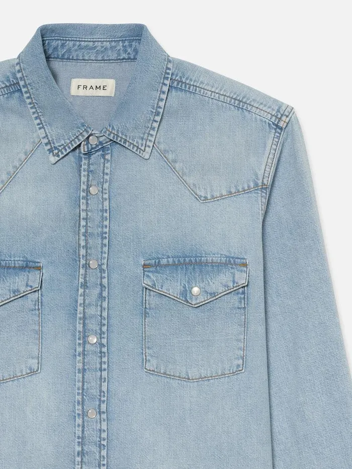 Men FRAME Denim Shirts Western Denim Shirt