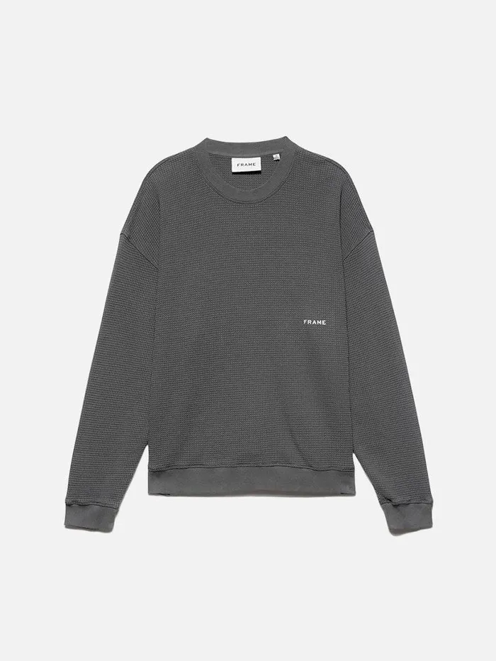Men FRAME Sweaters and Hoodies Waffle Textured Sweatshirt
