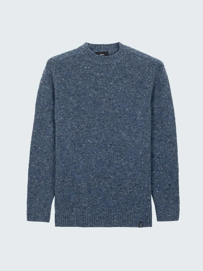 Men Furlong Crew Jumper Indigo Blue Finisterre Knitwear