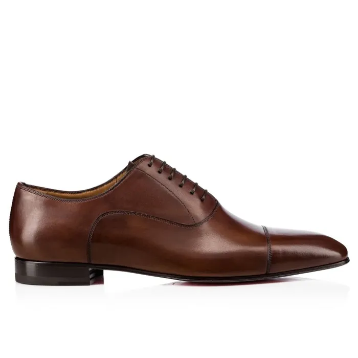 Men Greggo Laceup Shoes 8211 Patinated Calf Leather 8211 Havane Christian Louboutin Buckles and Laceups