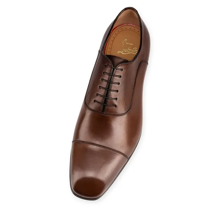 Men Greggo Laceup Shoes 8211 Patinated Calf Leather 8211 Havane Christian Louboutin Buckles and Laceups