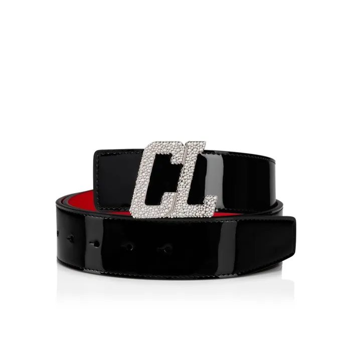 Men Happy Rui CL Logo Belt Buckle Belt Buckle 8211 Metal And Strass 8211 Silver Christian Louboutin Belts