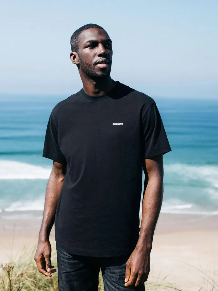 Men Harlyn Logo TShirt Black Finisterre TShirts
