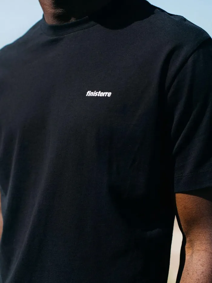 Men Harlyn Logo TShirt Black Finisterre TShirts