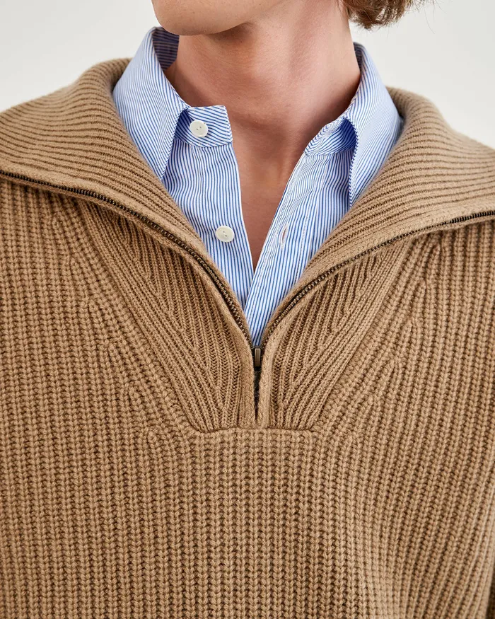 Men HESTON SWEATER Tan Sweaters Nili Lotan