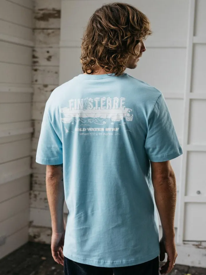 Men Ice Cold TShirt Glacier Blue Finisterre TShirts