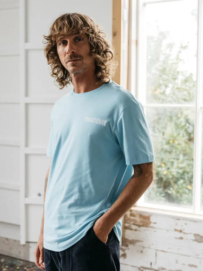 Men Ice Cold TShirt Glacier Blue Finisterre TShirts