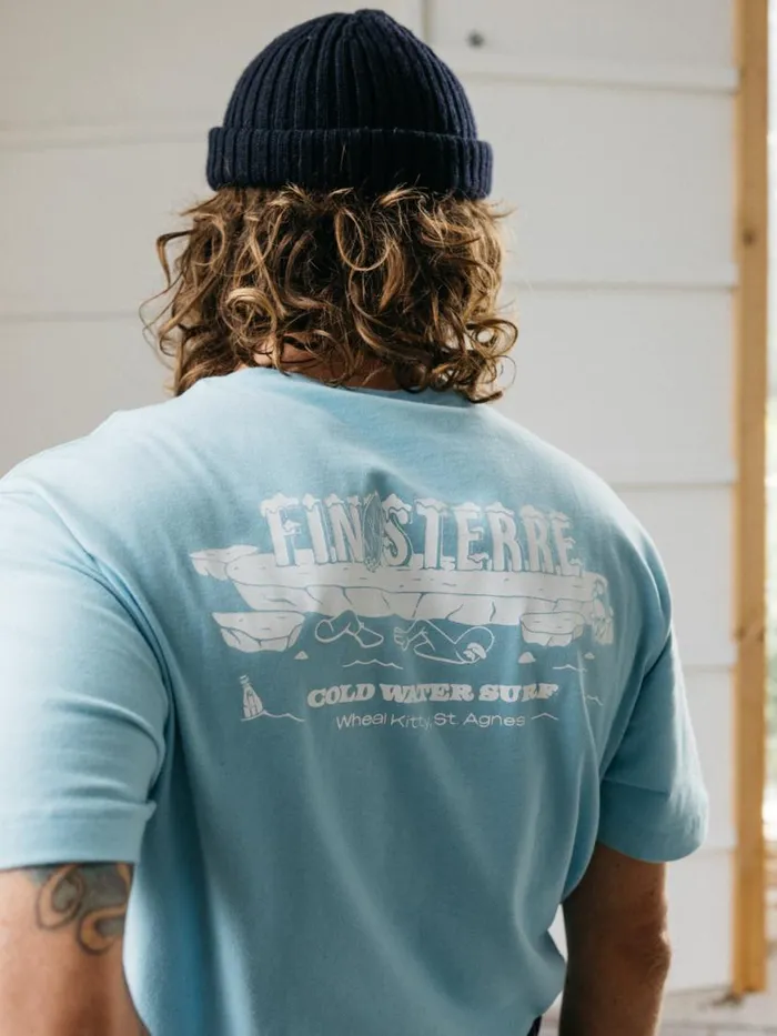 Men Ice Cold TShirt Glacier Blue Finisterre TShirts
