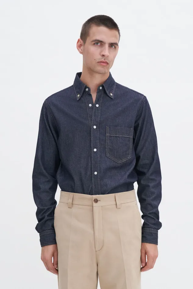 Men Jean Shirt Rinsed Blue Wash Filippa K Shirts