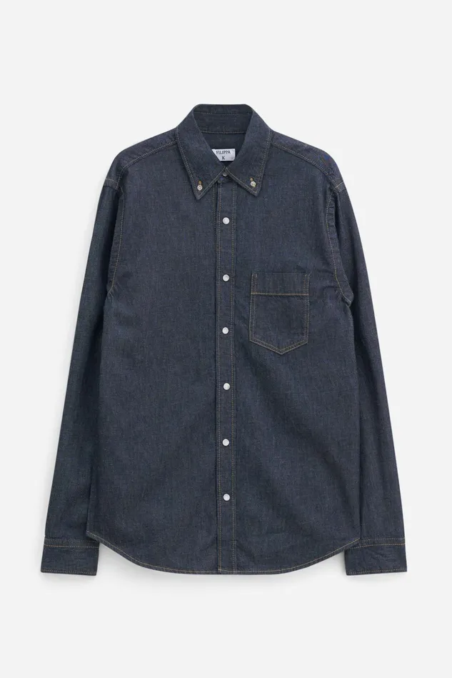 Men Jean Shirt Rinsed Blue Wash Filippa K Shirts