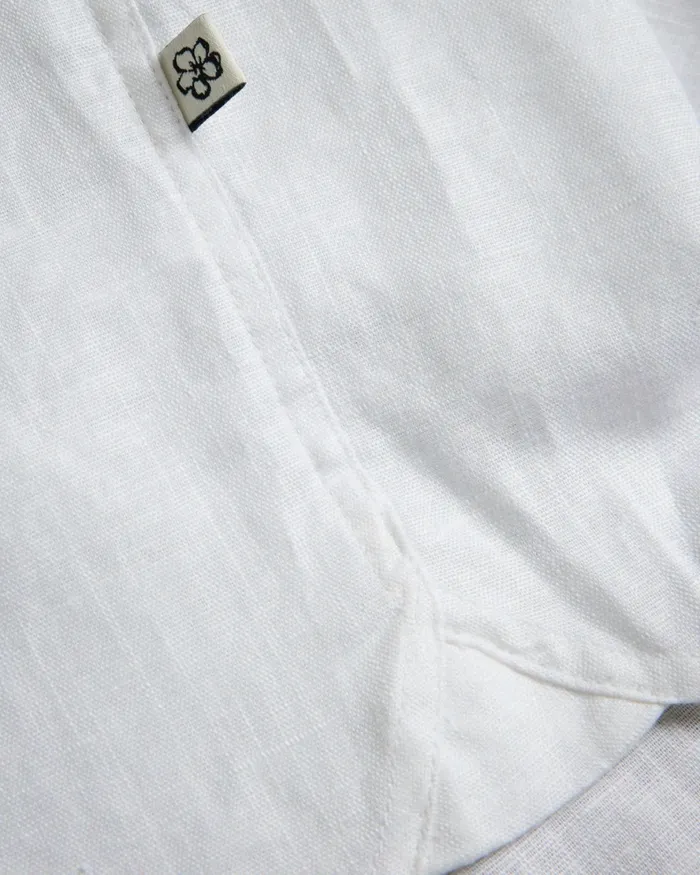 Men KINGFRD 8211 Short Sleeve Linen Shirt White Ted Baker Shirts Men KINGFRD 8211 Short Sleeve Linen Shirt White Ted Baker Shirts