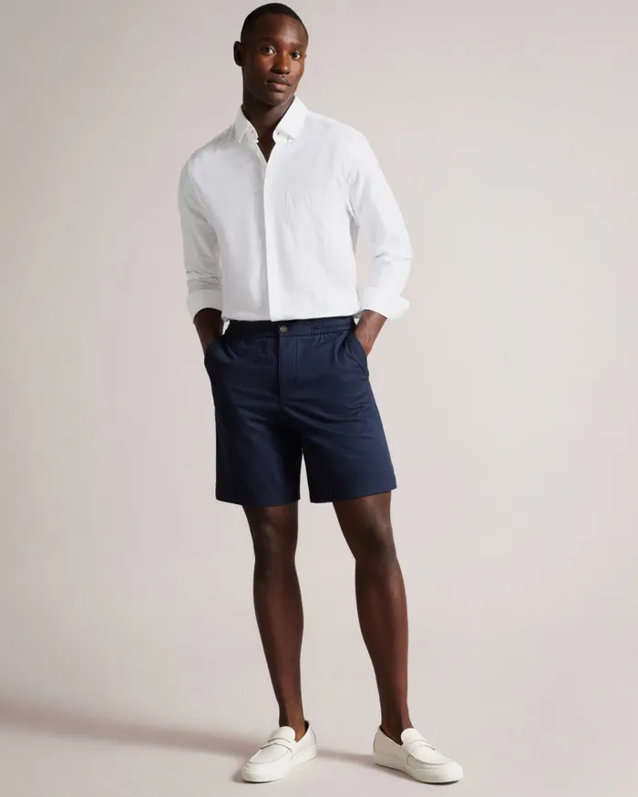 Men KINGWEL 8211 Long Sleeve Linen Blend Shirt White Ted Baker Shirts Men KINGWEL 8211 Long Sleeve Linen Blend Shirt White Ted Baker Shirts