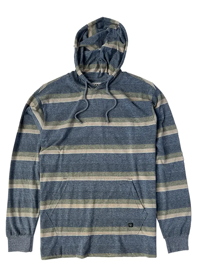 Men Knit Tees Vissla Boosted Po Hoodie Dark Denim Heather