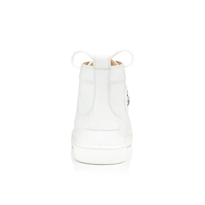 Men Louis Hightop Sneakers 8211 Calf Leather 8211 White Christian Louboutin Sneakers