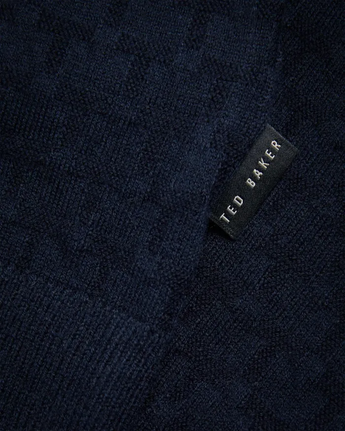 Men MAHANI 8211 Short Sleeve T Textured Polo Shirt Navy Ted Baker Jumpers and Knitwear Men MAHANI 8211 Short Sleeve T Textured Polo Shirt Navy Ted Baker Jumpers and Knitwear