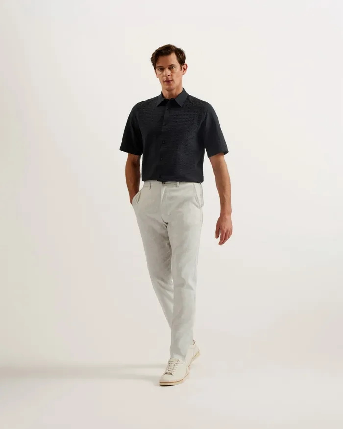 Men MAJO 8211 Slim Fit Linen Blend Trousers Light Grey Ted Baker Trousers and Chinos Men MAJO 8211 Slim Fit Linen Blend Trousers Light Grey Ted Baker Trousers and Chinos