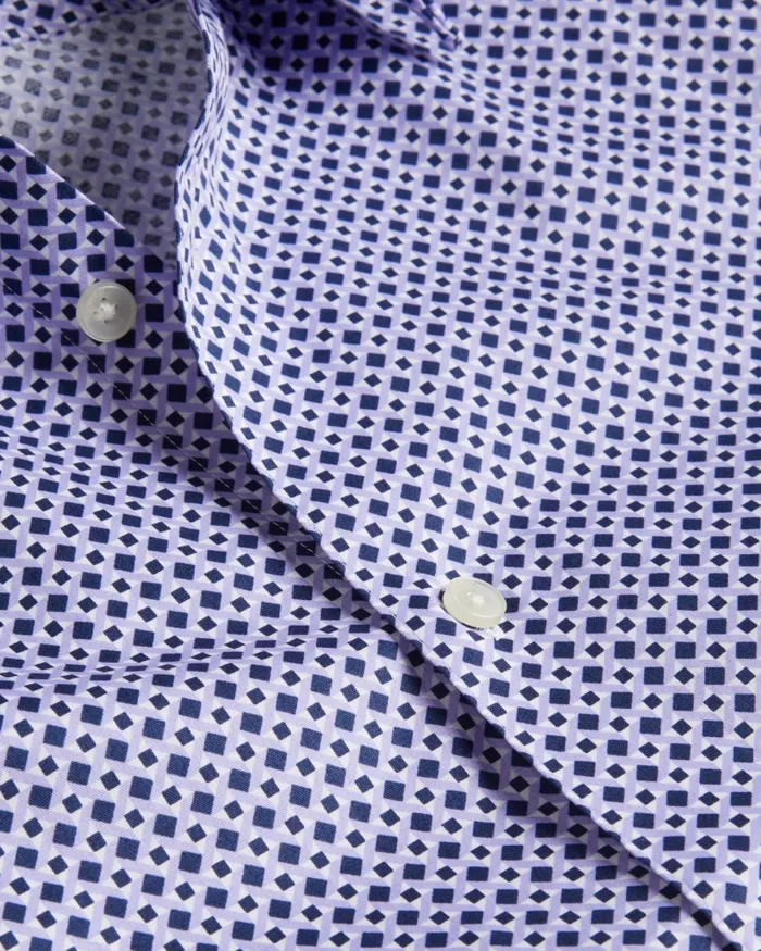 Men MALONES 8211 Long Sleeve Star Geo Print Shirt Maroon Ted Baker Shirts Men MALONES 8211 Long Sleeve Star Geo Print Shirt Maroon Ted Baker Shirts