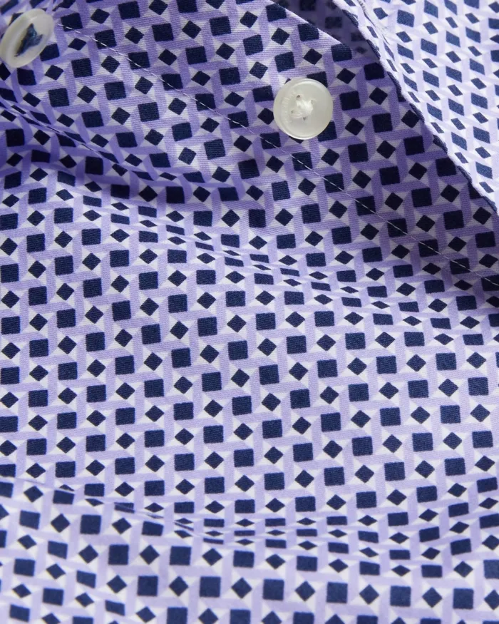 Men MALONES 8211 Long Sleeve Star Geo Print Shirt Maroon Ted Baker Shirts Men MALONES 8211 Long Sleeve Star Geo Print Shirt Maroon Ted Baker Shirts