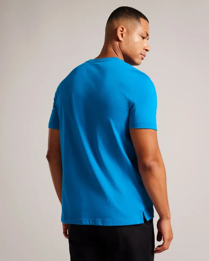 Men MANGATA 8211 Short Sleeve Regular Fit Abstract Print TShirt Blue Ted Baker Tops