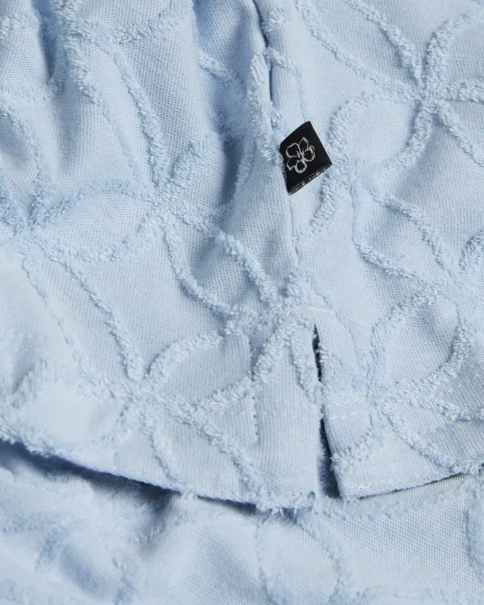 Men MAROC 8211 Short Sleeve Zip Jacquard Polo Shirt Pale Blue Ted Baker Tops Men MAROC 8211 Short Sleeve Zip Jacquard Polo Shirt Pale Blue Ted Baker Tops