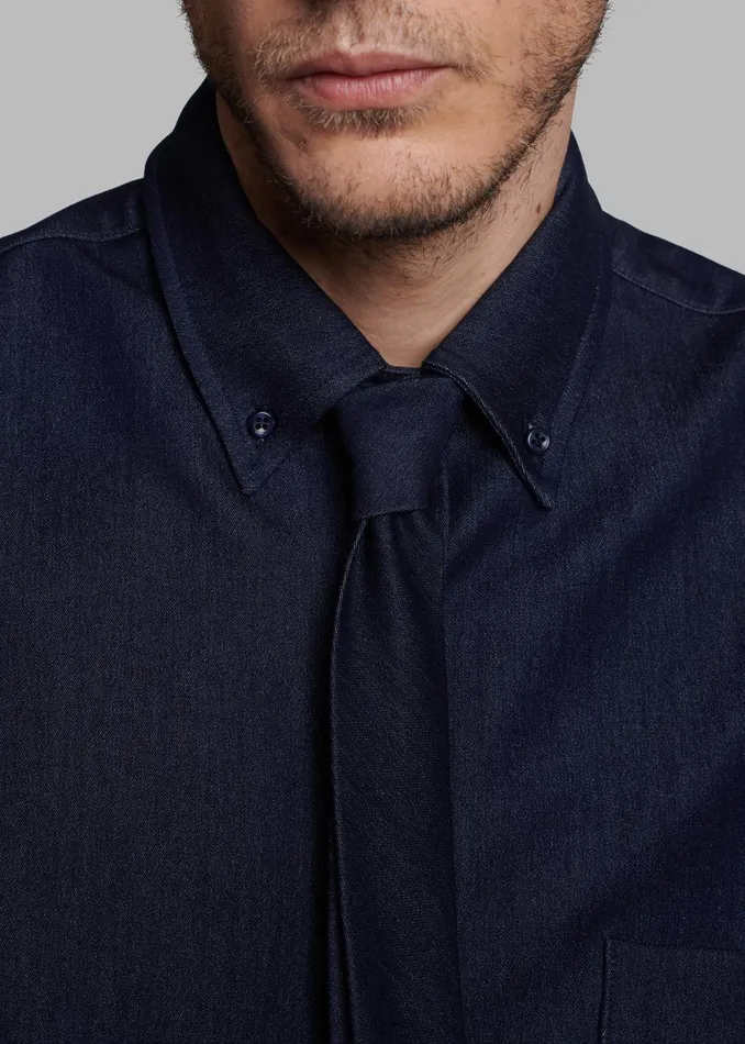 Men Mason Button Up Shirt 8211 Indigo The Frankie Shop Tops