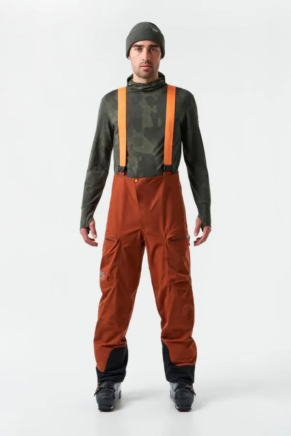 Men MtnX Grade 3L Light BibDark Terracotta Orage Pants