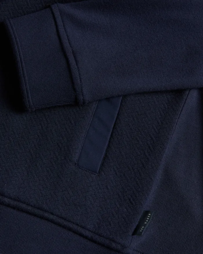 Men MULTY 8211 Textured Zip Through Jacket Navy Ted Baker Tops