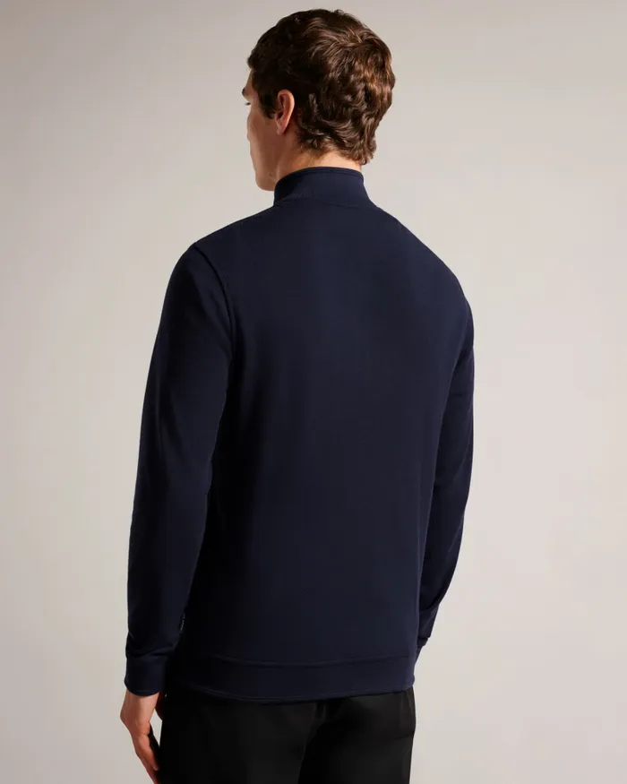 Men MULTY 8211 Textured Zip Through Jacket Navy Ted Baker Tops