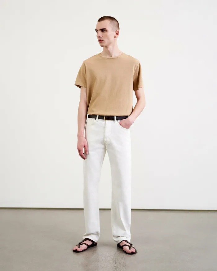 Men Nili Lotan BRADLEY TEE Desert Taupe Tees