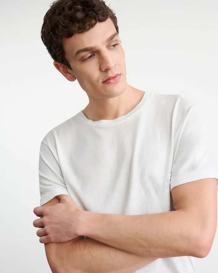 Men Nili Lotan BRADLEY TEE Desert Taupe Tees