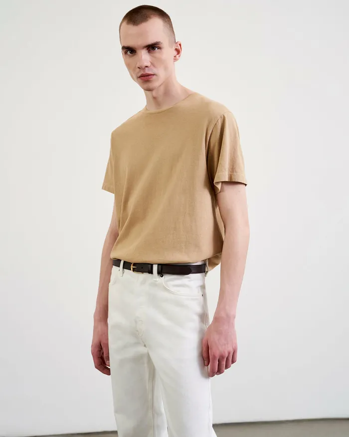 Men Nili Lotan BRADLEY TEE Desert Taupe Tees