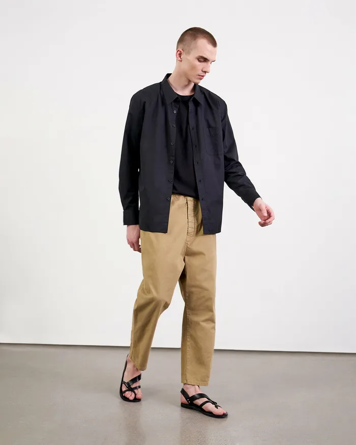 Men Nili Lotan BRADLEY TEE Desert Taupe Tees