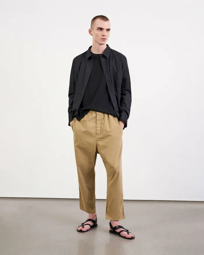 Men Nili Lotan BRADLEY TEE Desert Taupe Tees