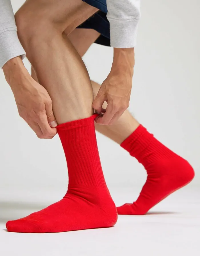 Men Organic Active Sock Magenta Blaze Colorful Standard Socks and