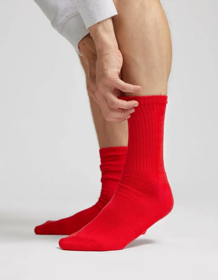 Men Organic Active Sock Magenta Blaze Colorful Standard Socks and