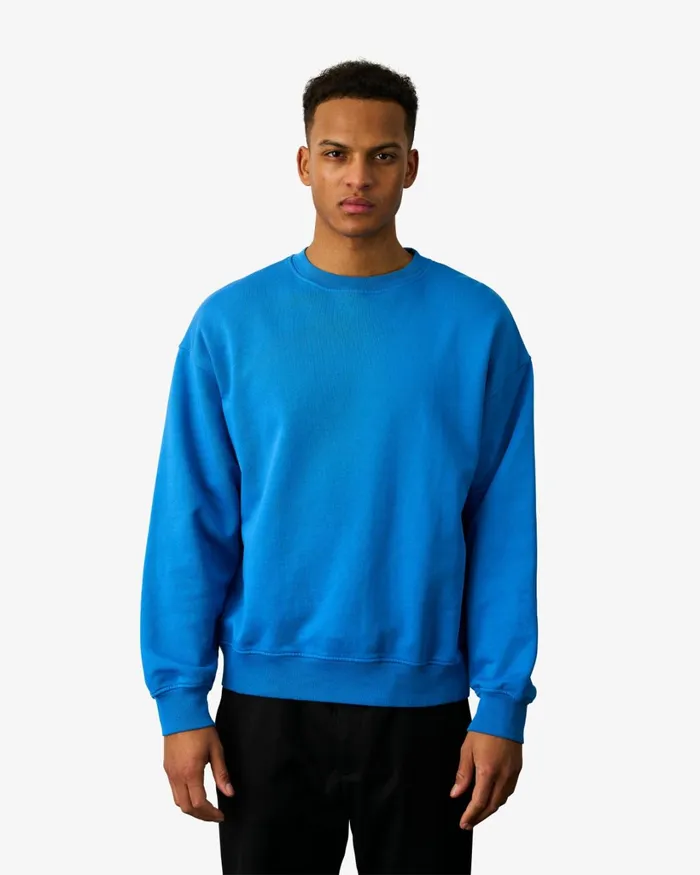 Men Organic Oversized Crew Lava Grey Colorful Standard Crewneck Sweatshirts
