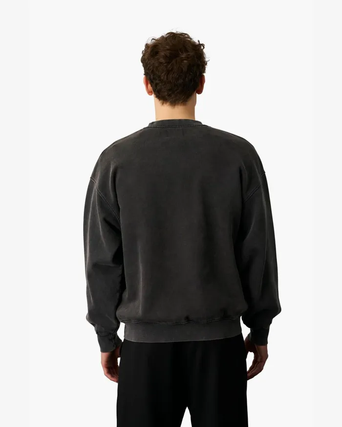 Men Organic Oversized Crew Seaside Blue Colorful Standard Crewneck Sweatshirts