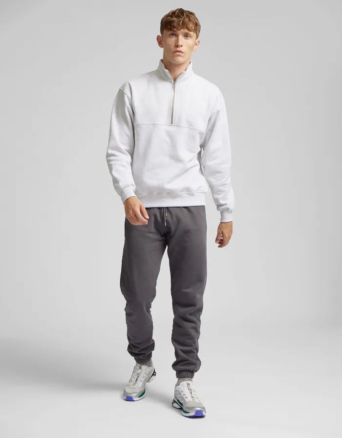 Men Organic Quarter Zip 8211 Sahara Camel Quarter Zips Colorfulstandard