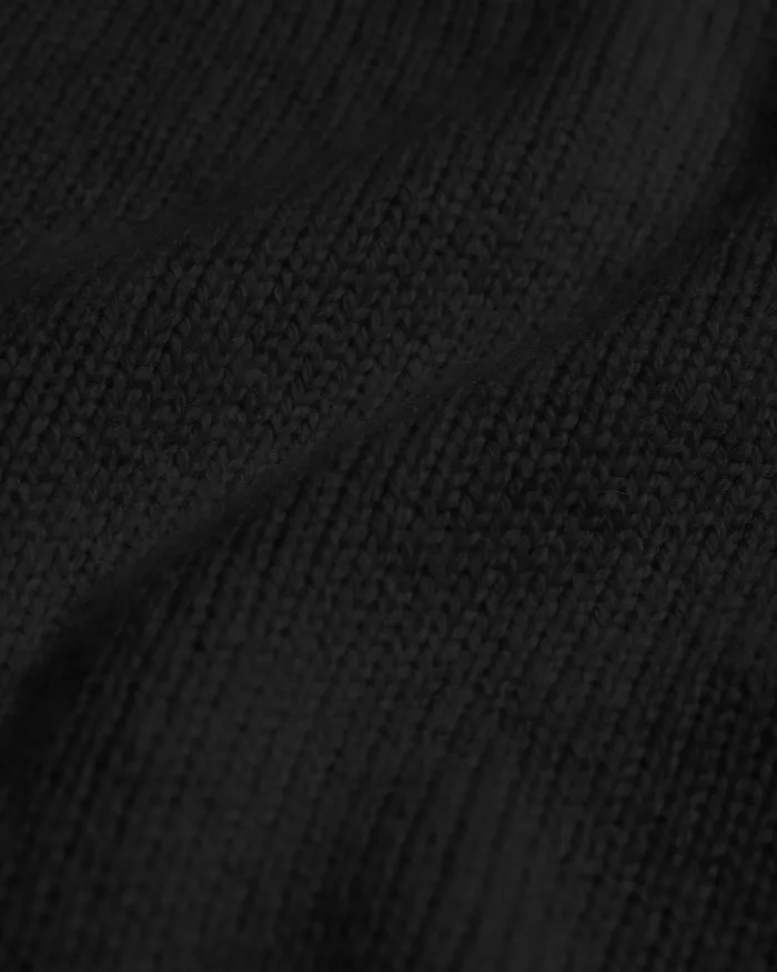 Men Oversized Merino Wool Crew 8211 Deep Black Knit Sweaters Colorfulstandard