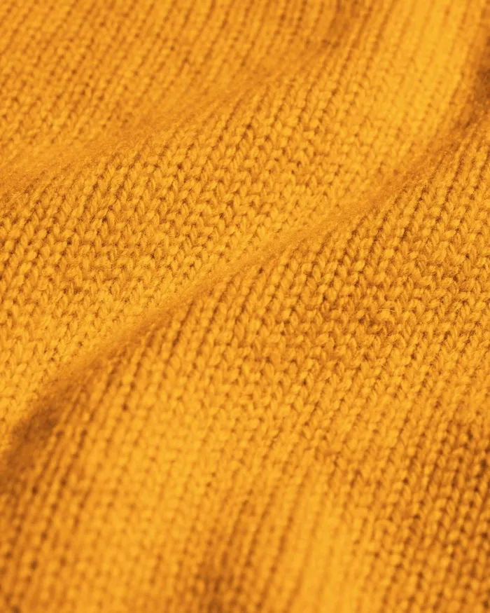 Men Oversized Merino Wool Crew Burned Yellow Colorful Standard Knit Sweaters