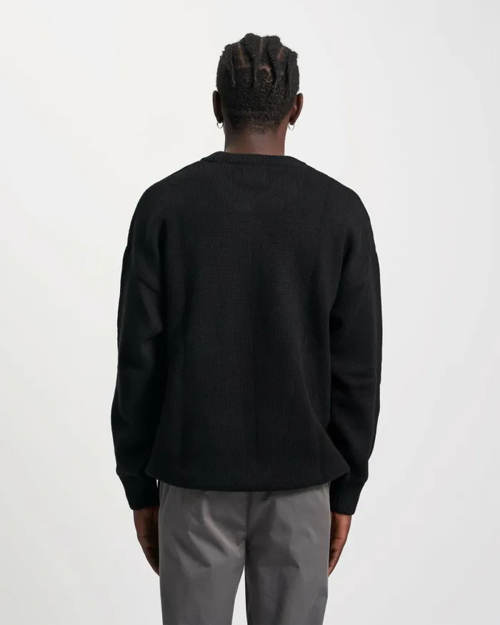 Men Oversized Merino Wool Crew Soft Lavender Colorful Standard Knit Sweaters