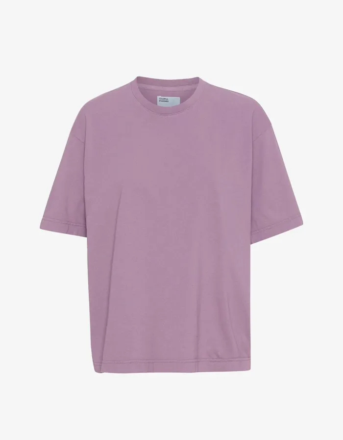 Men Oversized Organic TShirt Pearly Purple Colorful Standard TShirts