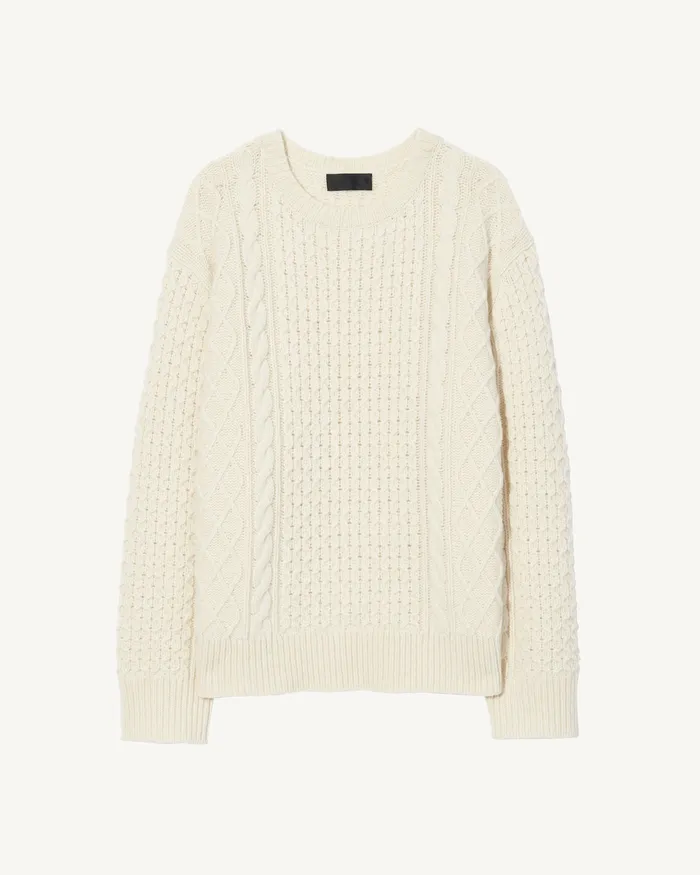 Men OWEN SWEATER Ivory Sweaters Nili Lotan