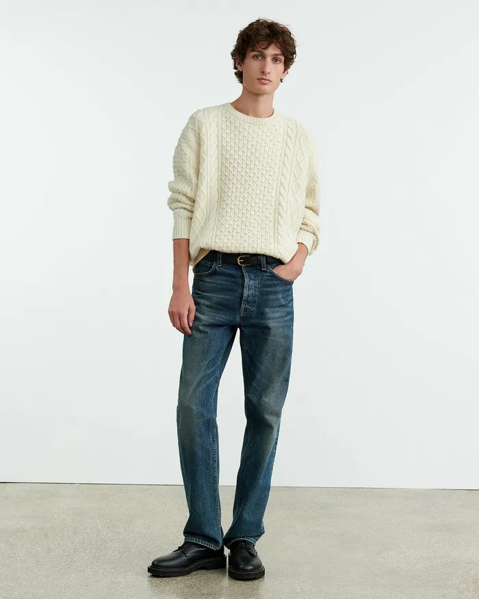 Men OWEN SWEATER Ivory Sweaters Nili Lotan