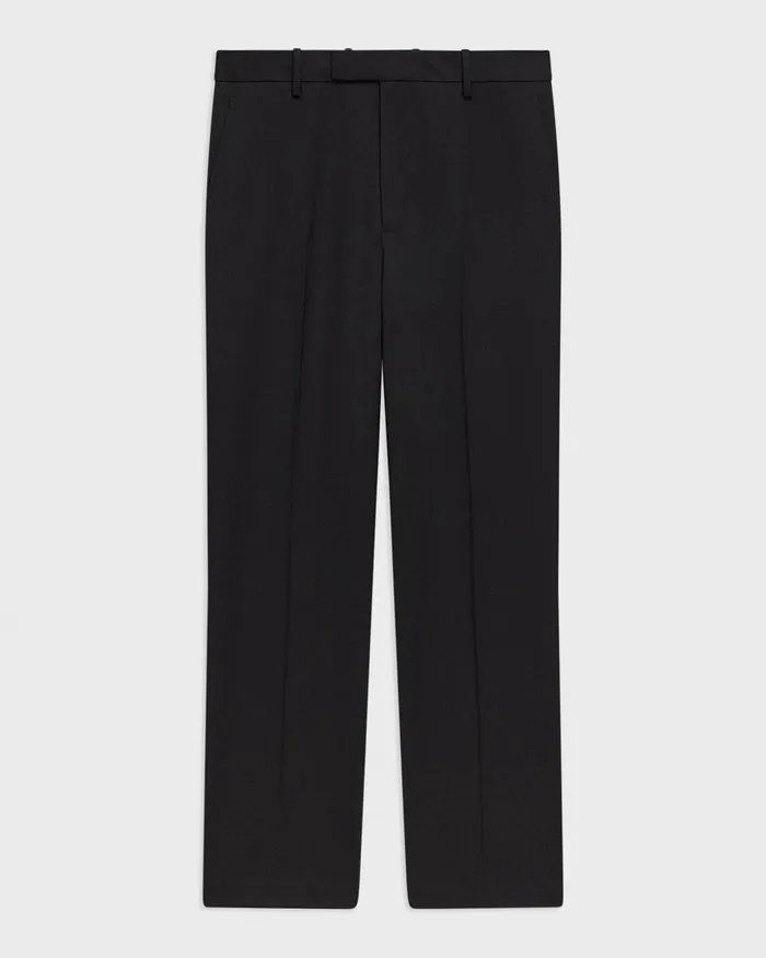 Men Pants Theory Straight Pant In WoolBlend Twill Black