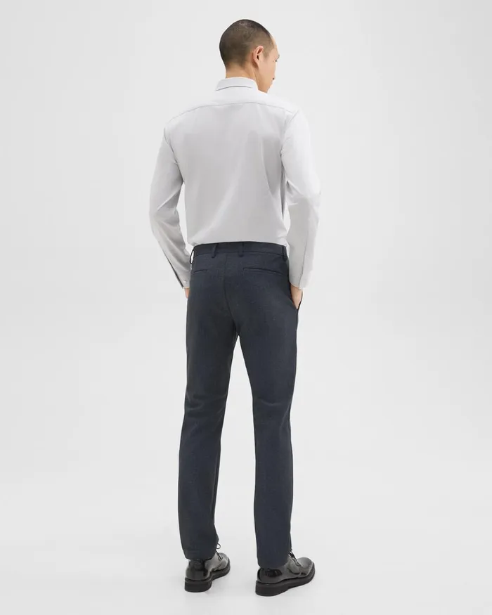 Men Pants Theory Zaine Pant In Herringbone Precision Ponte Baltic Melange