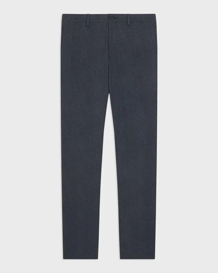 Men Pants Theory Zaine Pant In Herringbone Precision Ponte Baltic Melange