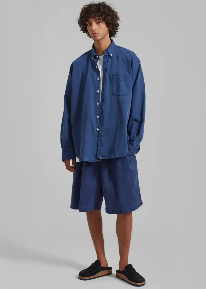 Men Pierce Shorts 8211 Blue The Frankie Shop Bottoms