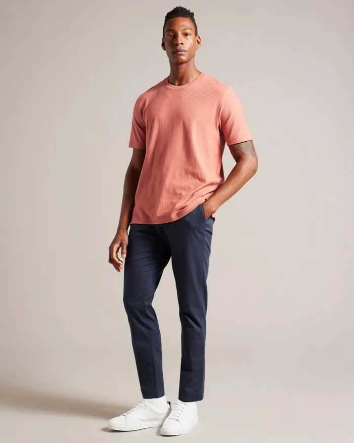 Men RAKES 8211 Textured Regular Fit TShirt Medium Pink Ted Baker Tops Men RAKES 8211 Textured Regular Fit TShirt Medium Pink Ted Baker Tops