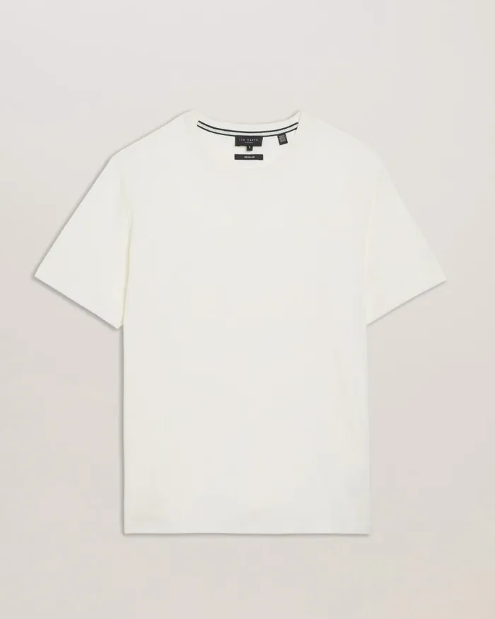 Men RAKES 8211 Textured Regular Fit TShirt White Ted Baker Tops